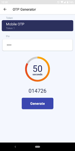 ITRun mOTP Screen 2