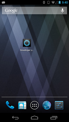 Android application Developer Options Shortcut screenshort