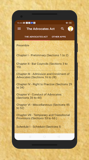 Android application The Advocates Act 1961 EdGuide screenshort