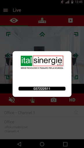 Android application Italsinergie EasyView screenshort