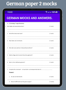 German: mocks & answers
