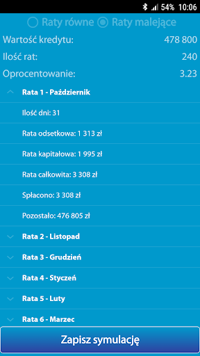 Kredyt Kalkulator Screen 2