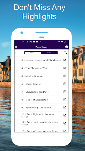 Screenshot of Charleston GPS Audio Guide