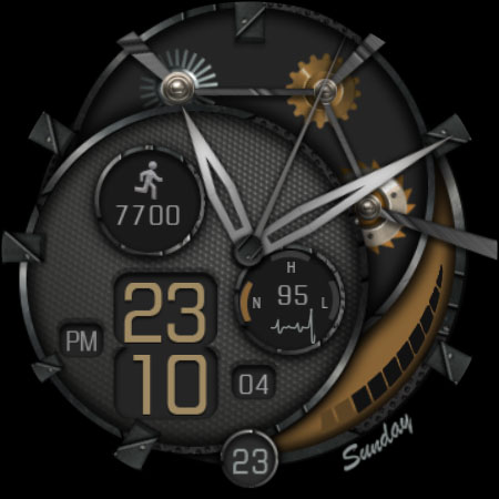 Android application W-Design WOS059 - Watch Face screenshort
