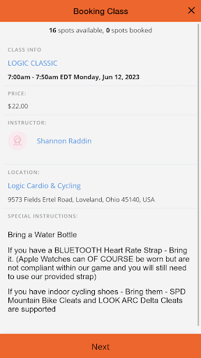 Logic Cardio & Cycling Screen 3