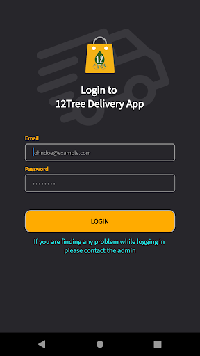 Android application 12Tree Delivery Man screenshort