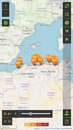 sismoo recent seismic activity Screen 3