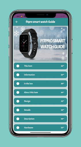 Android application fitpro smart watch Guide screenshort