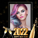 Happy New year photo frame 2022 icon