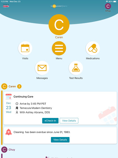 Smile Generation MyChart screenshot