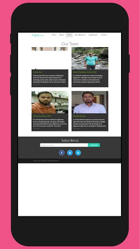 Android application Algaescan screenshort
