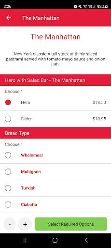 New York Deli Online Ordering Screen 3