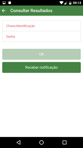 Android application Laboratório Labclin screenshort