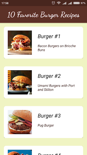 Most popular Burgers. TOP-10