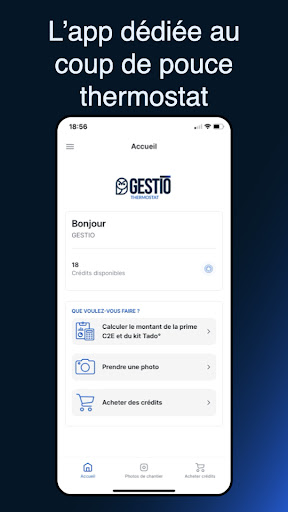 Android application Gestió thermostat screenshort