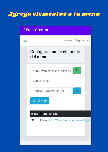 2Web Creator Mobile Screen 3