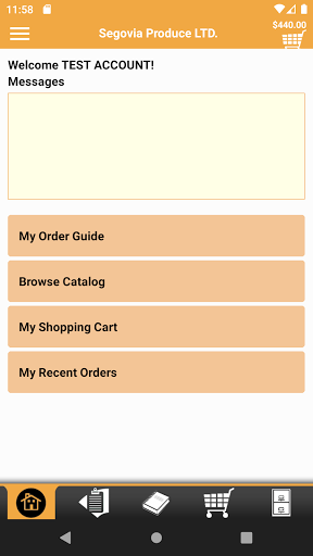 Android application Segovia Produce Checkout App screenshort