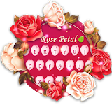 Romantic red rose flower icon