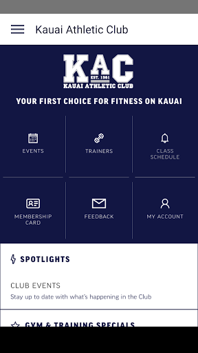 Kauai Athletic Club Screen 2