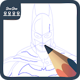 How Draw Batman Superhero icon