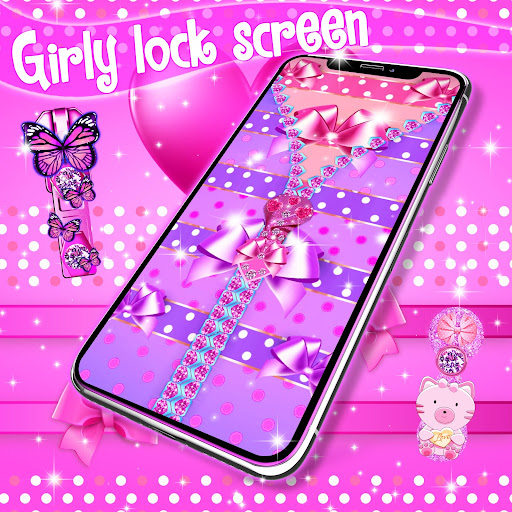 Android application Girly lock screen zipper screenshort