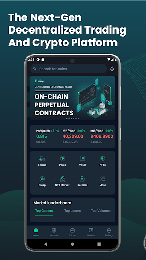 Android application Position Exchange: DEX & DeFi screenshort