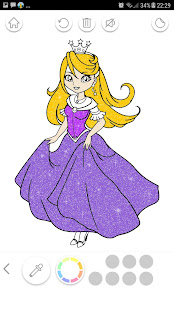 Princess Glitter Coloring Book 1.2.0 APK screenshots 6