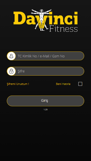 Android application Davinci Fitness screenshort