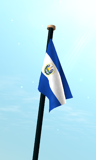 El Salvador Flag 3D Free Screen 3