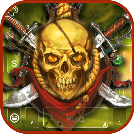 Green Skull Pirate Keyboard Th logo