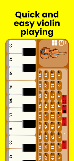 Android application Violin keyboard screenshort
