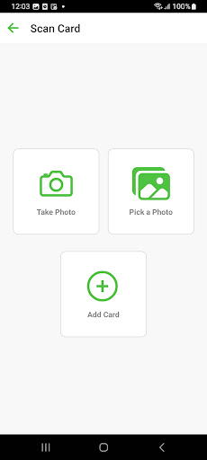 Android application Spectra Business Card screenshort