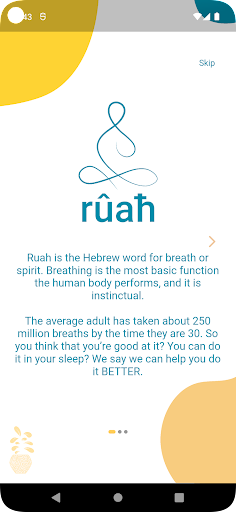 Android application Ruah screenshort