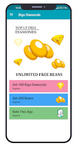 Captura de Pantalla 1 Get Beans & Diamonds for Bigo android