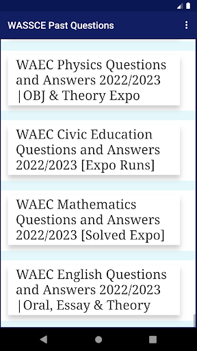 WASSCE Past Questions &Answers Screen 2