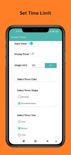 Android application Screen Timer screenshort