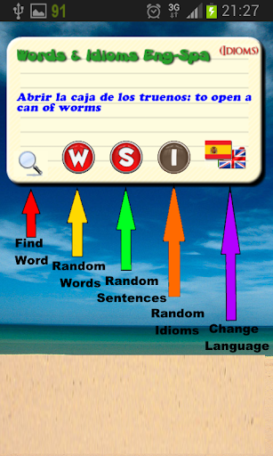 Italian Words  Idioms widget and Dictionary mp3