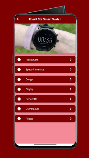 Android application Fossil 5ta Smart Watch Guide screenshort