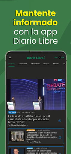 Android application Diario Libre screenshort