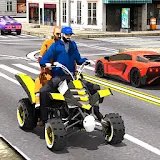 ATV Quad Bike: Modern City Taxi Driver icon