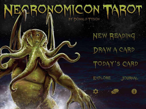 Screenshot of Necronomicon Tarot