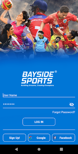 Android application Bayside Sports screenshort