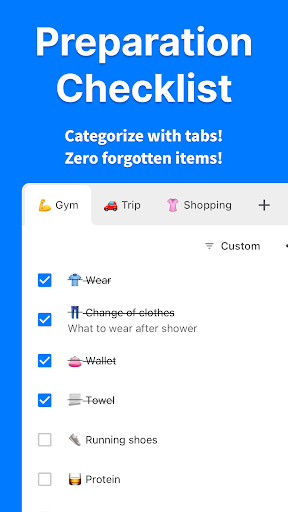 Screenshot of PrepList - Prepare & Remember