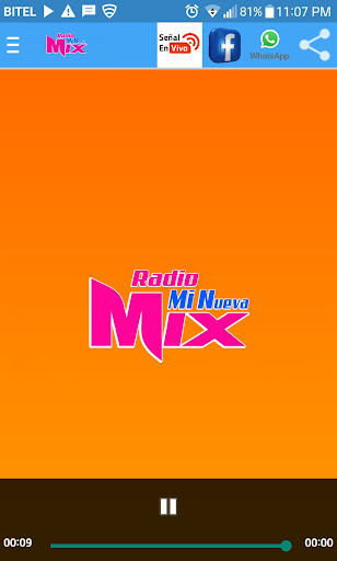 Android application Radio Mi NuevaMix screenshort