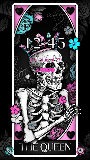 Skull Crown Pink - Wallpaper Screen 2