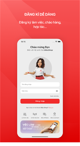 Android application Bibo Shop screenshort