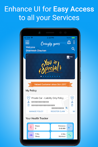 Android application Caringly Yours: Insurance App screenshort