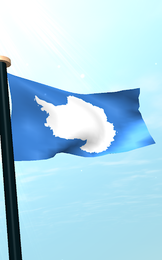 Antarctica Flag 3D Wallpaper