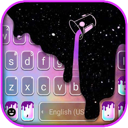 Galaxy Color Drip Keyboard Bac logo