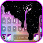 Cover Image of Download Galaxy Color Drip Keyboard Bac  APK